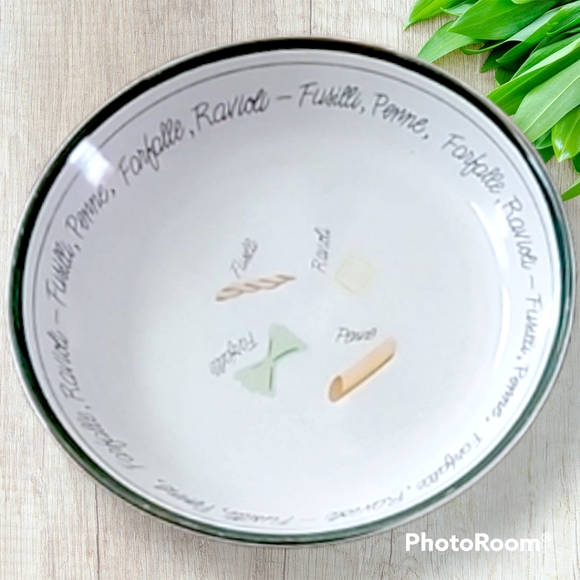 8 1/2" Stoneware Pasta Plates, Set of 2 - Picture 5 of 9